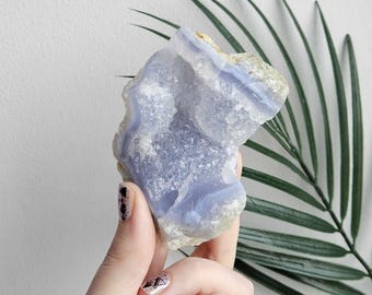 High Quality Druzy Blue Chalcedony | AA+ Grade | Druzy Blue Lace Agate Geode | Crystal Gift