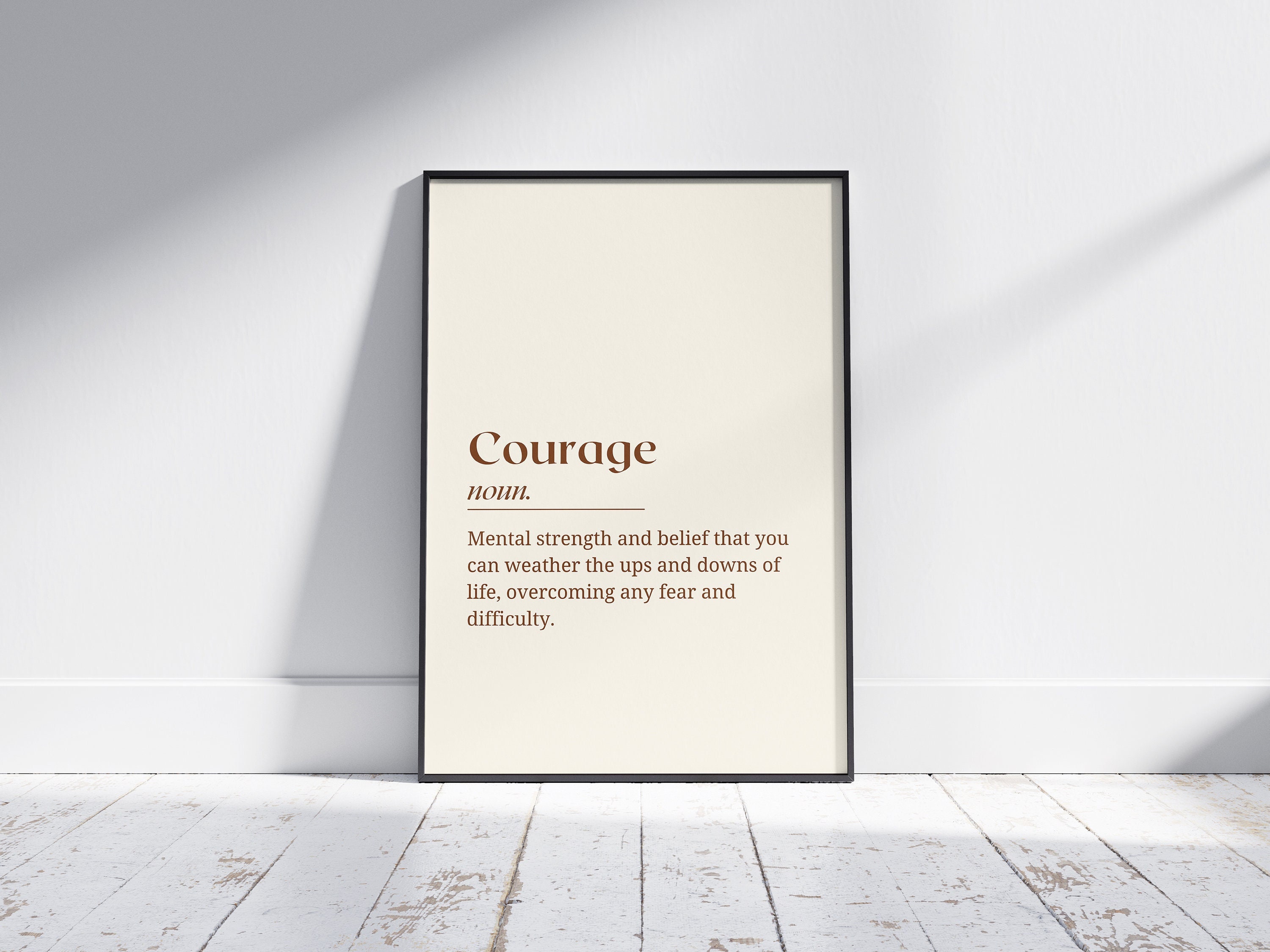 Courage Definition Print beige Printable Wall Art Instant Digital Download  Self Love Print, Inspirational Quote, Confidence Poster -  Canada