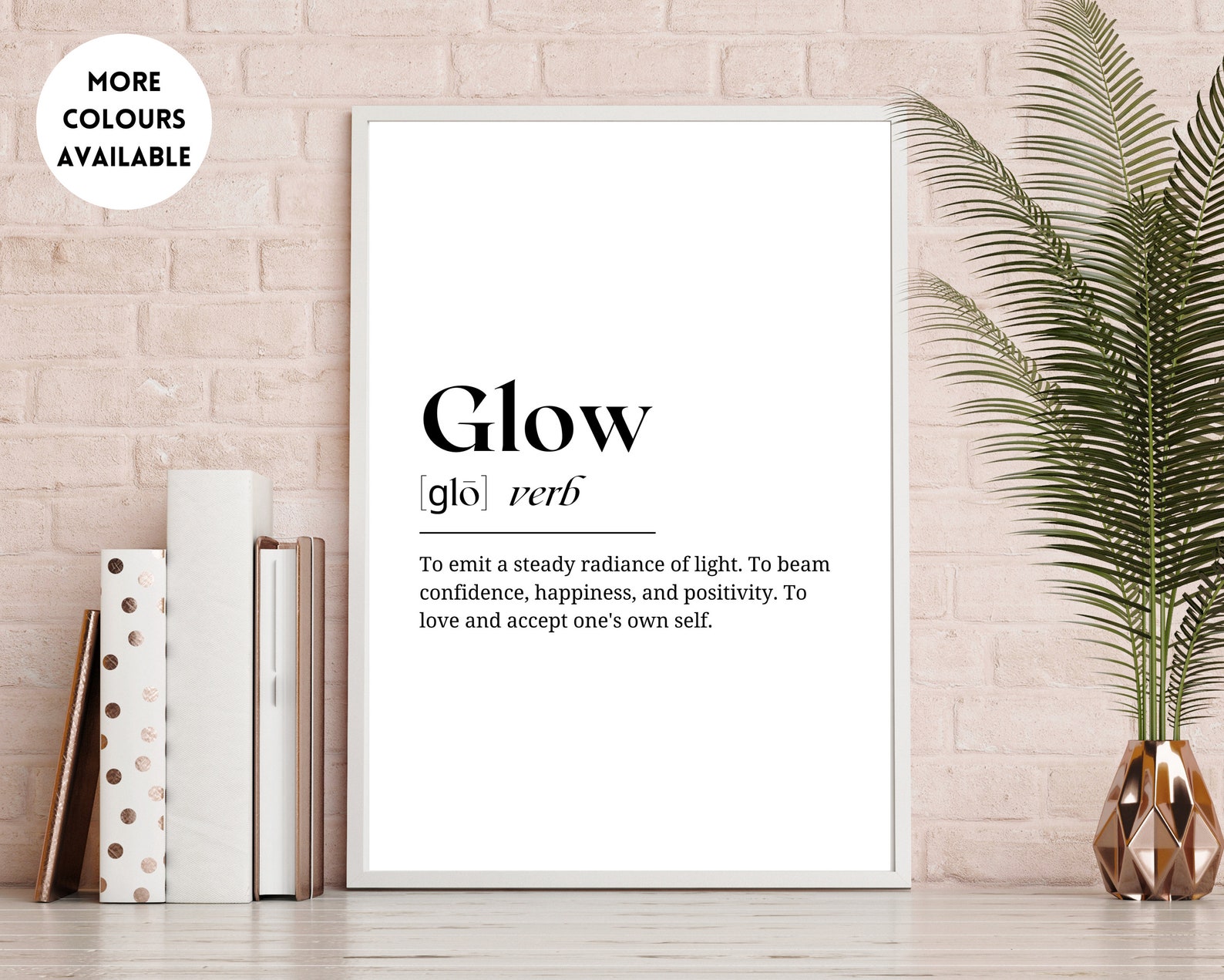 Glow Definition Print Self Love, Self Care, Confidence, Motivational