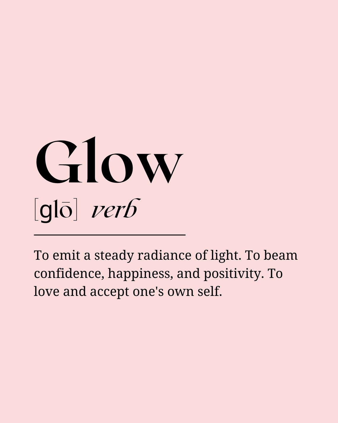 Glow Definition Print / Self Love Wall Art Feminist Print Etsy México