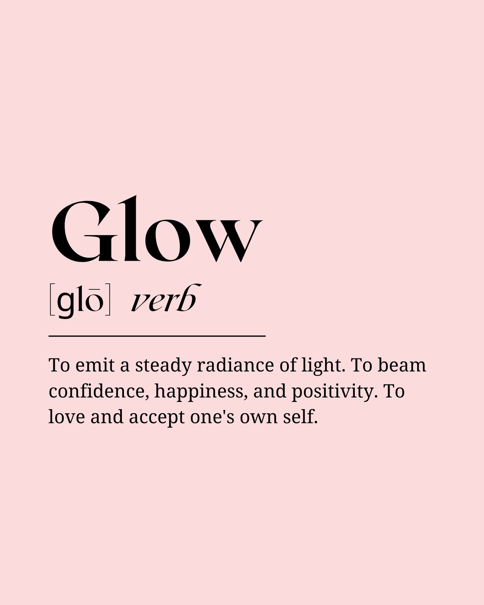 Glow Definition Print Self Love Wall Art Feminist Print Etsy Canada