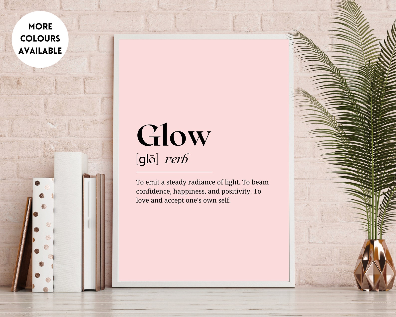 Glow Definition Print Self Love Wall Art Feminist Print Etsy Canada