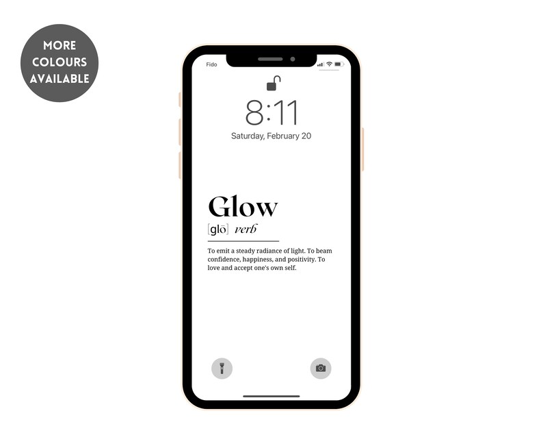 Glow Definition Print white Digital Download Instant Printable Art Self