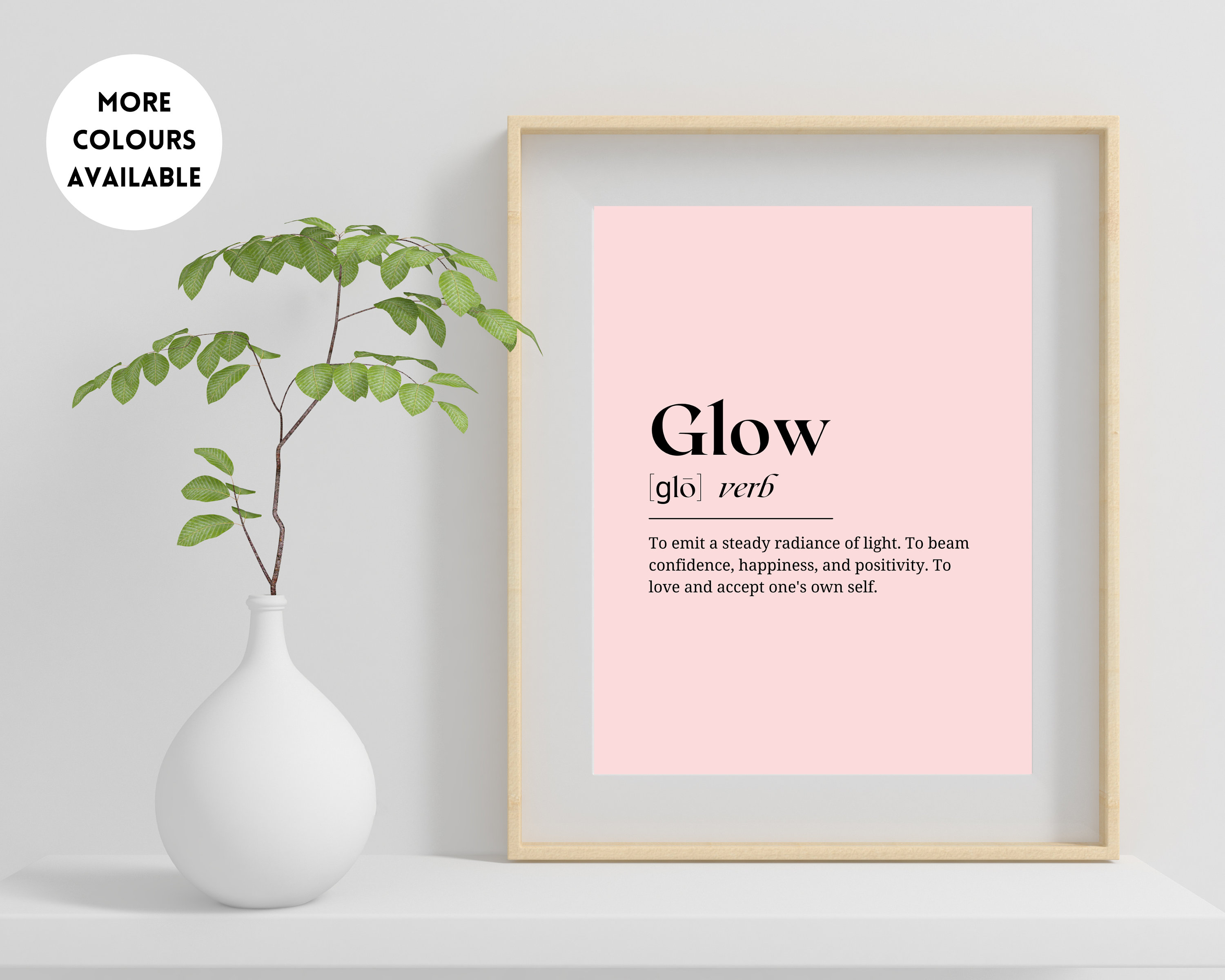 Glow Definition Print Self Love Wall Art Feminist Print Etsy
