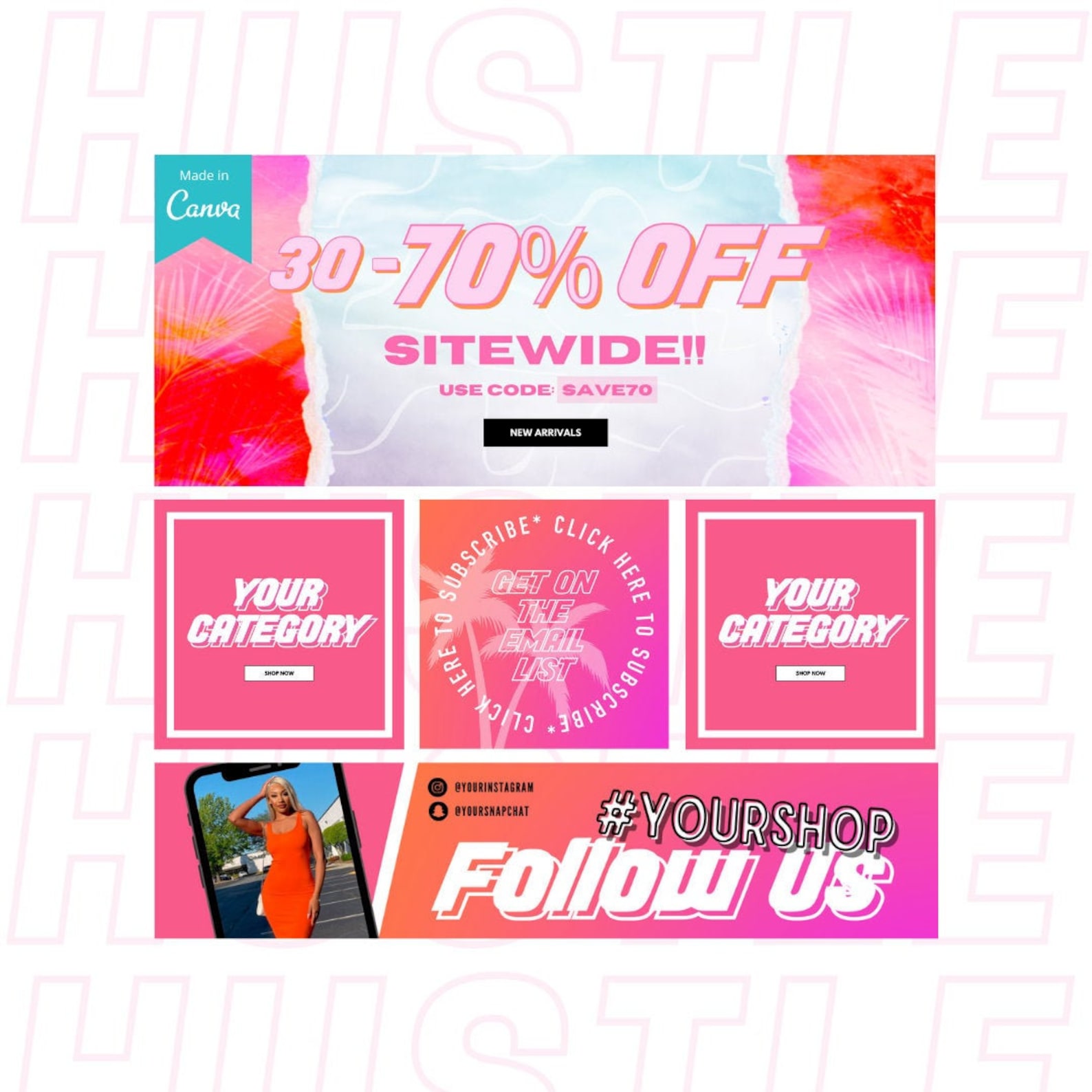 Sitewide Sell Banner Set DIY Boutique Banner Set DIY Etsy