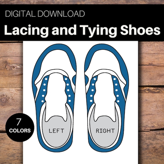 Shoe tying deals printable