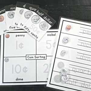 Piggy Bank Coin Recognition Sorting Activity (Teacher-Made)