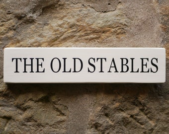 Personalised Painted Wooden Sign House Garden Outdoor Name Plaque Custom