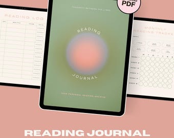 Reading Journal / Lesetagebuch PDF – Digitaler Buch-Tracker, Leseprotokoll zum Ausdrucken, Buchrezensionen & Lese-Challenges