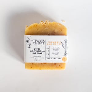 Turmeric & Honey Soap Bar | Natural Skincare | Handmade Cold Process Soap