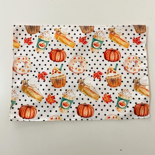 Pumpkin White and Orange Checkered Housewarming Placemat