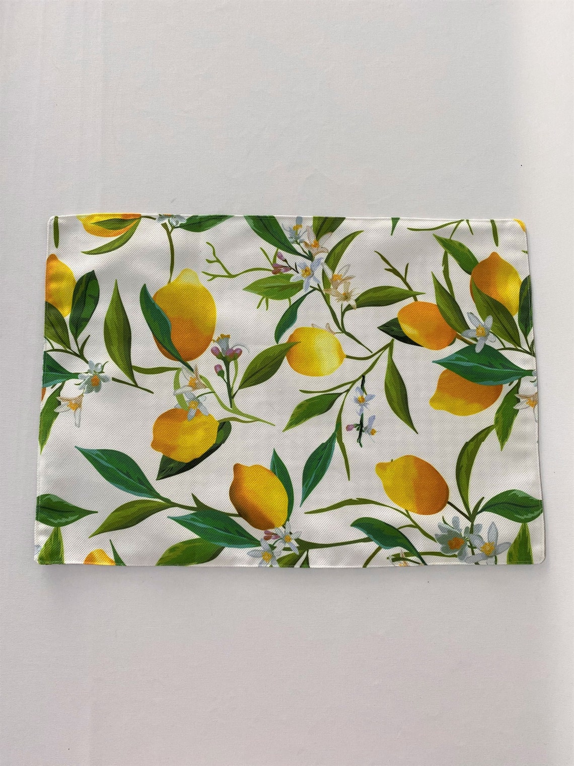 Lemon Placemat Set 4 6 8 10 Pieces Lemon Pattern Etsy