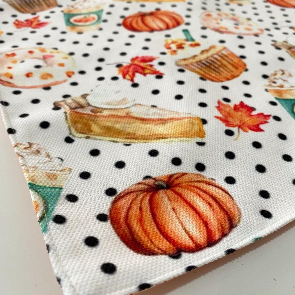 Pumpkin White and Orange Checkered Housewarming Placemat