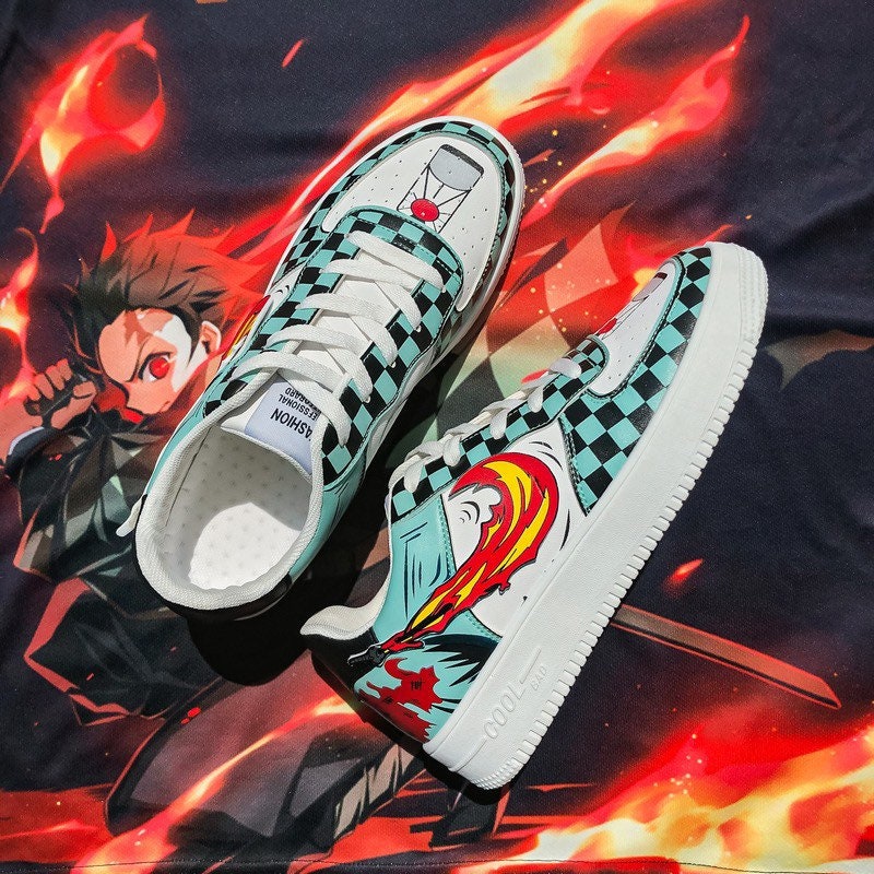 Tanjiro Kamado Demon Slayer Fire Skill Custom Air Jordan Hightop Shoes