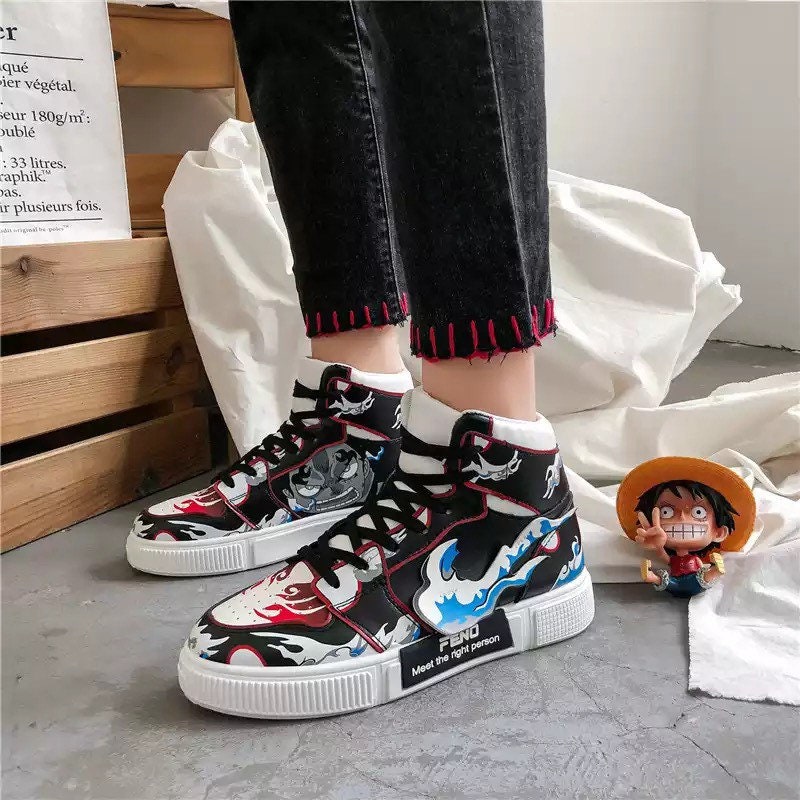 Japan Anime Mens Casual Anime Sneakers Custom Anime Shoes | Etsy