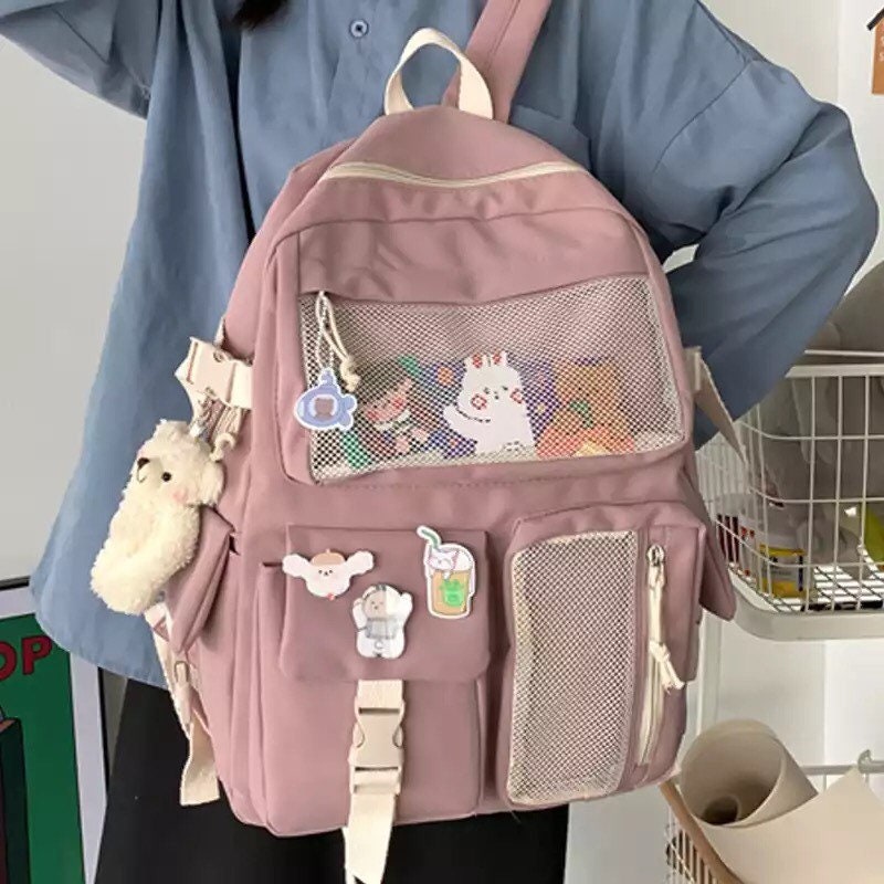 Kawaii Girl School Backpack Pastel Backpack Cute College Etsy