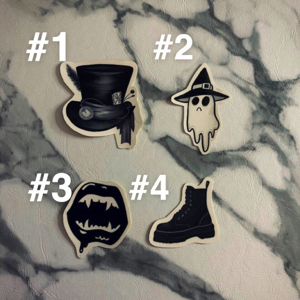 22PCS Black Gothic Stickers Dark Aesthetic Notebook Bullet Etsy