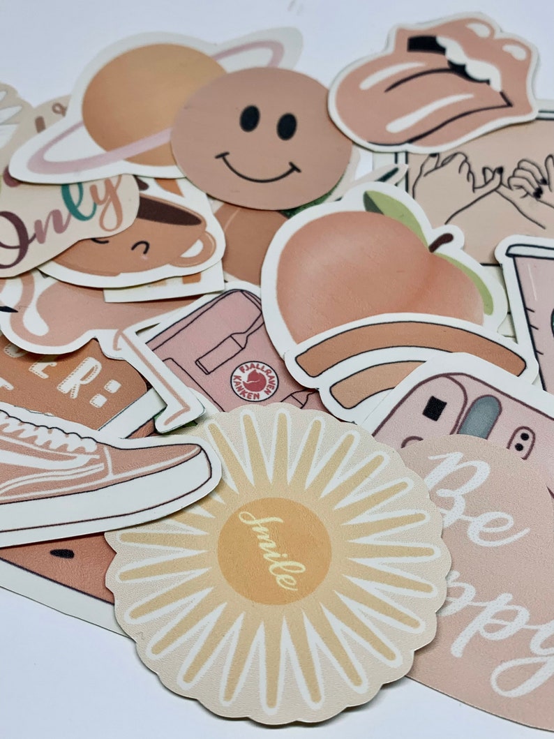 20PCS Pink Aesthetic Stickers Individual Stickers Notebook Etsy