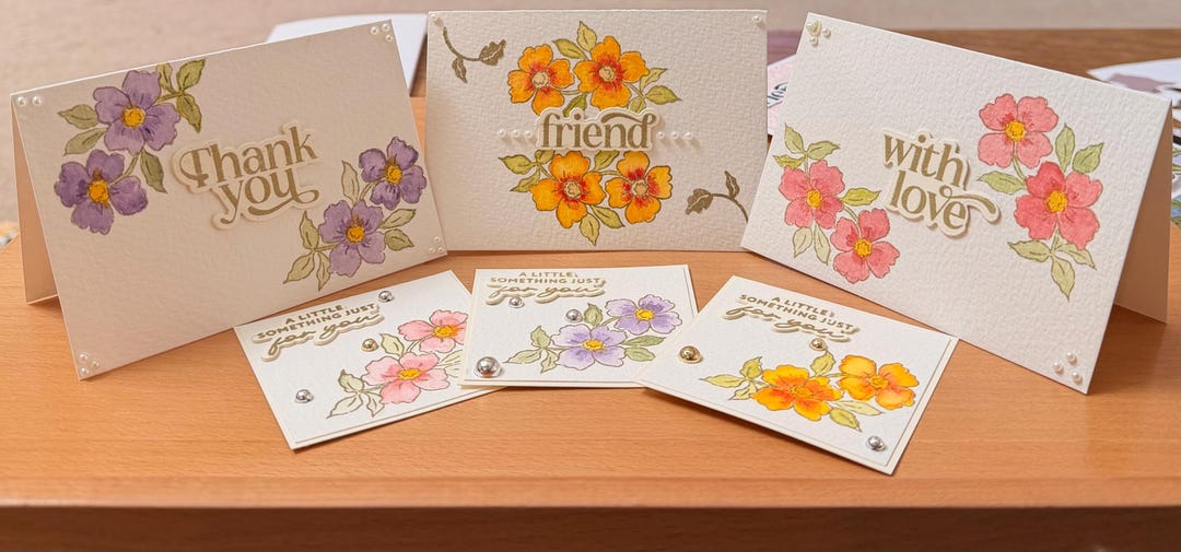 Handpainted Watercolor Thank You Card Sets - Etsy