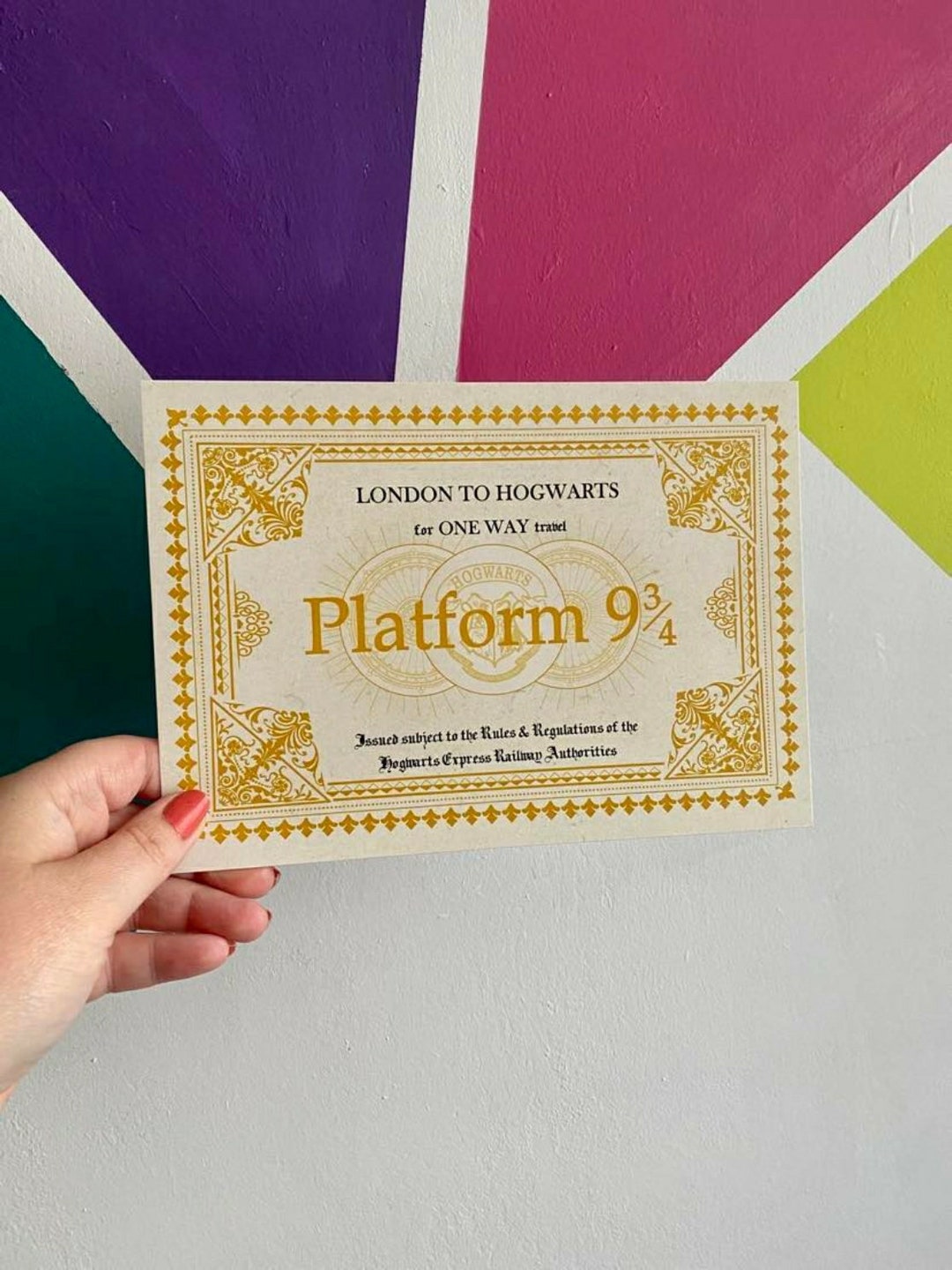 Hogwarts Express Train Ticket Print, Poster, Wall Art, Harry Potter ...