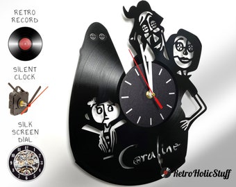 Spooky Clock featuring Other Mother, Vinyl Clock, Unique gift wall clock
