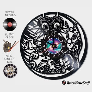 Majoras Mask Clock, Gaming Decor, Vinyl Record Clock, Gamer Gift for him