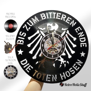 Die Toten Hosen Schallplatten Uhr - Einzigartige Schallplatte Wanddeko