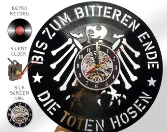 Die Toten Hosen Schallplatten Uhr - Einzigartige Schallplatte Wanddeko