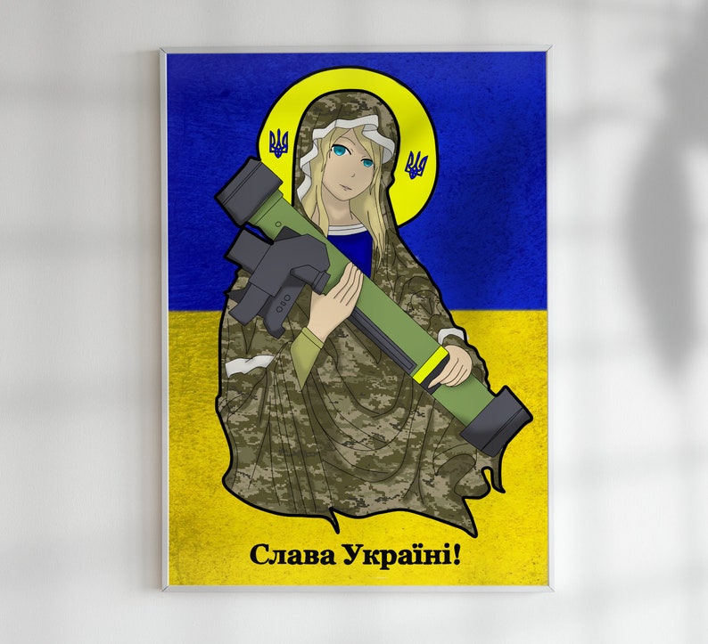 Ukraine Military Javelin Saint Javelin Ukraine Digital Etsy