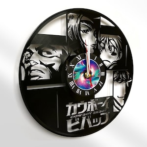 Cowboy+Bebop Anime Fan Geschenk: Einzigartige Vinyl Wanduhr für jedes Anime Anime Zimmer Dekor