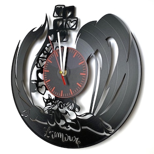 Reloj de vinilo de Pepe Le Pew: Decoración de pared de zorrillo de dibujos animados