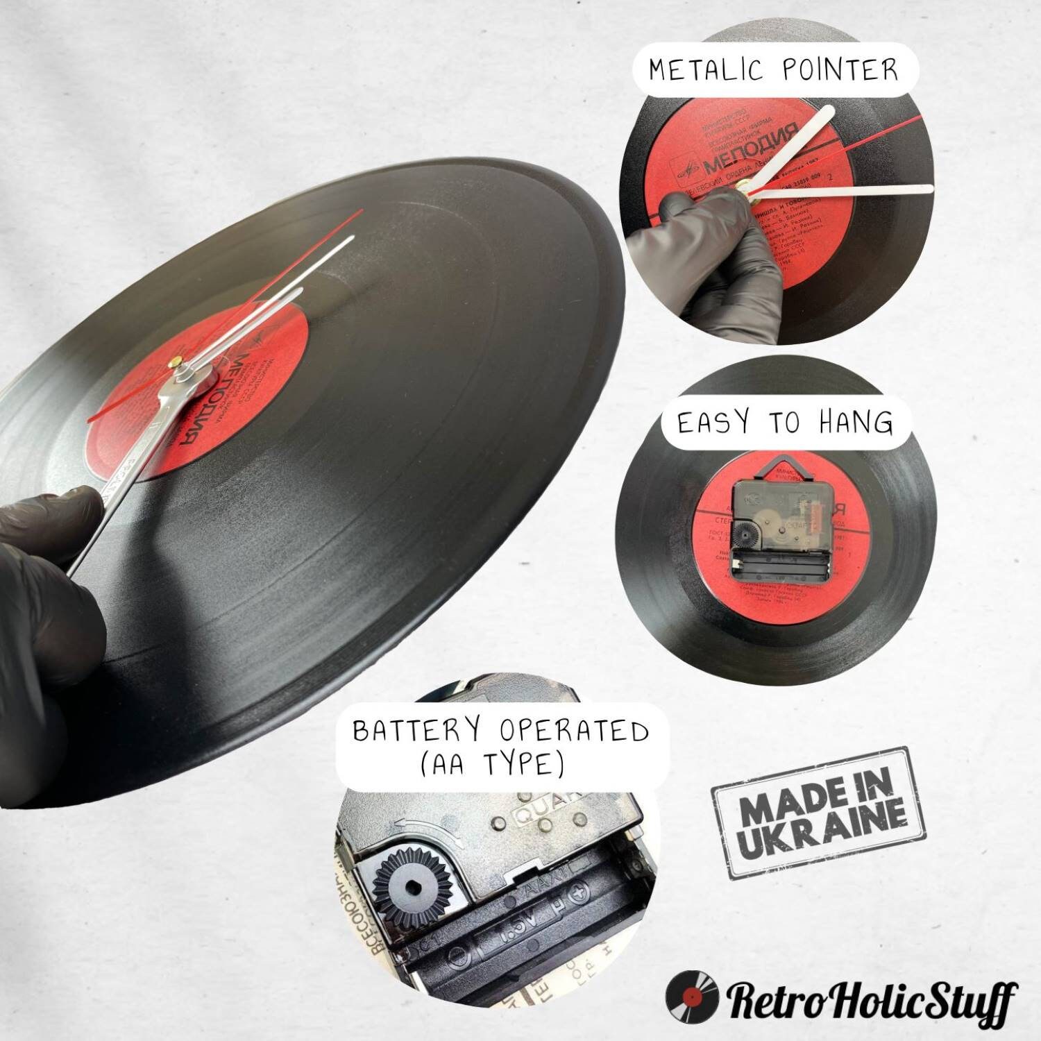 Evil Dead Decor, Horror Clock, Vinyl Record Decor, Horror Themed, Vinyl ...