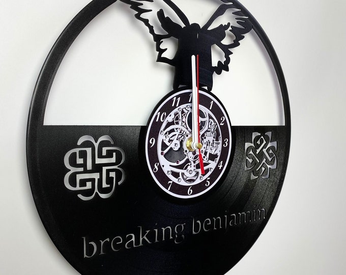 Rockin' Time: A Unique Brek Benjamin Vinyl Record Clock for Music Lovers!