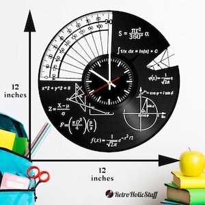 Math teacher gift | Vinyl Clock | Math classroom decor | Unique wall clock