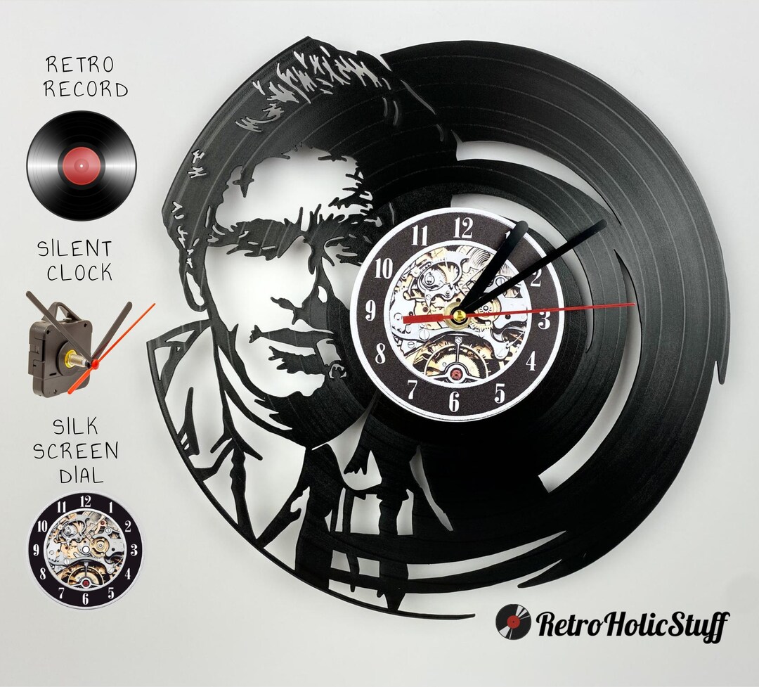 Peter Falk Wall Clock Gift, Man Cave Decor, Colombo Detective Tv Series