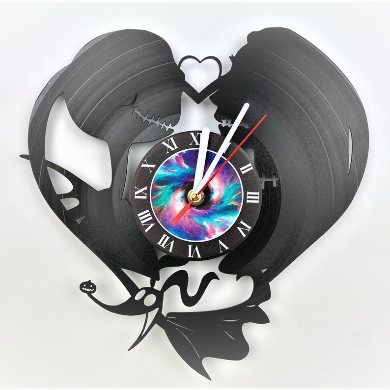 Jack and Sally Vinyl Record LED Clock, Tim Burton Decor - Etsy Canada