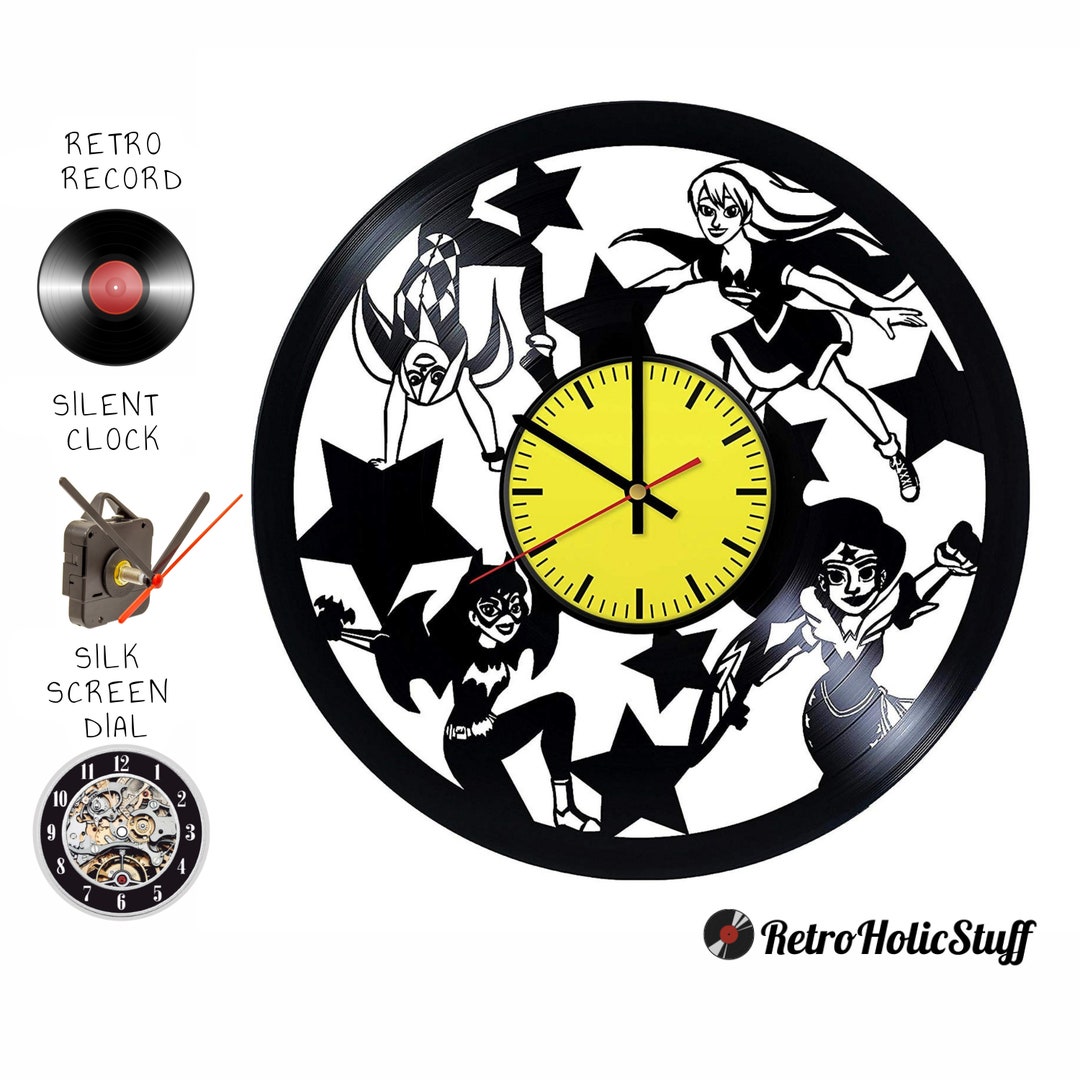 Silver Age Comics Girls Inspired Vinyl Record Clock for a Preppy ...