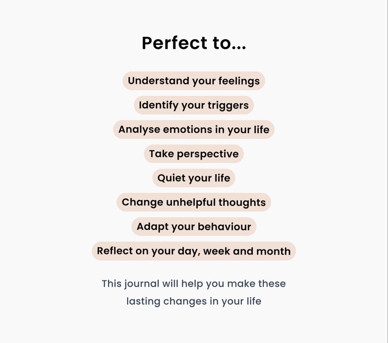 Emotional Regulation Journal Processing Emotion Therapy Etsy