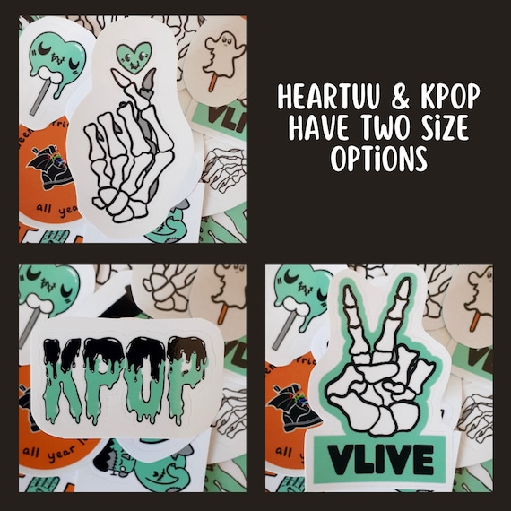 Spooky Kpop Stickers Halloween Theme Stationary Laptop Water