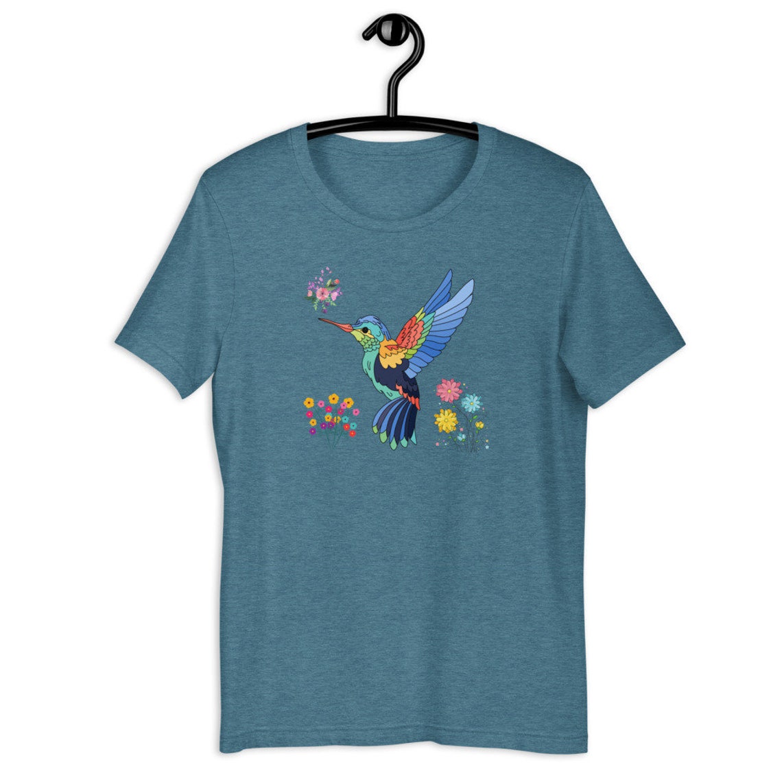 Hummingbird Shirt Birds T-shirt Nature Tee Colorful | Etsy