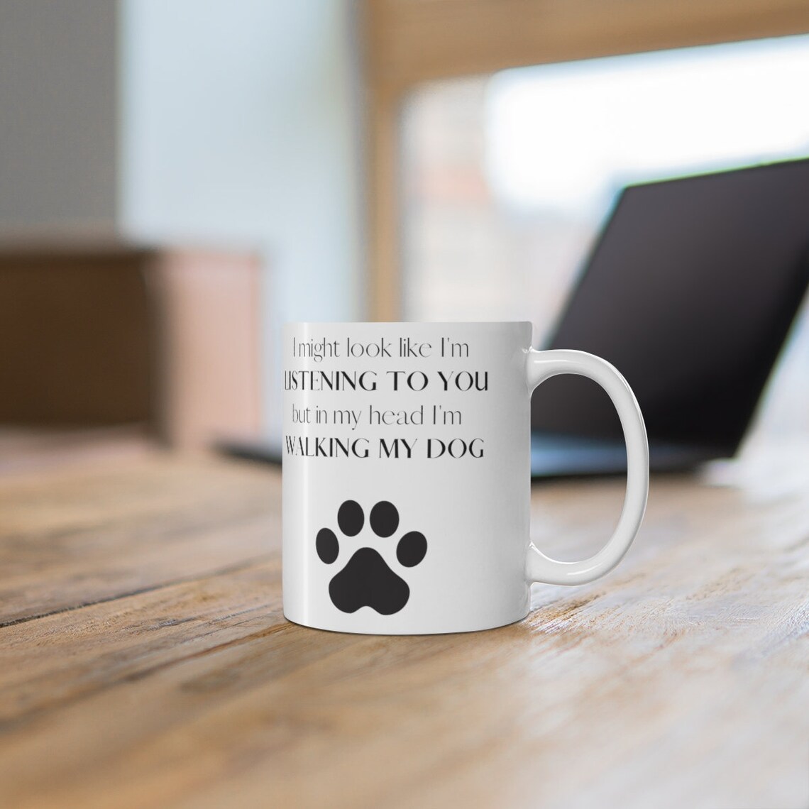 Funny Dog Lover Mugs, Walking My Dog Mug, Novelty Birthday Gift, Secret