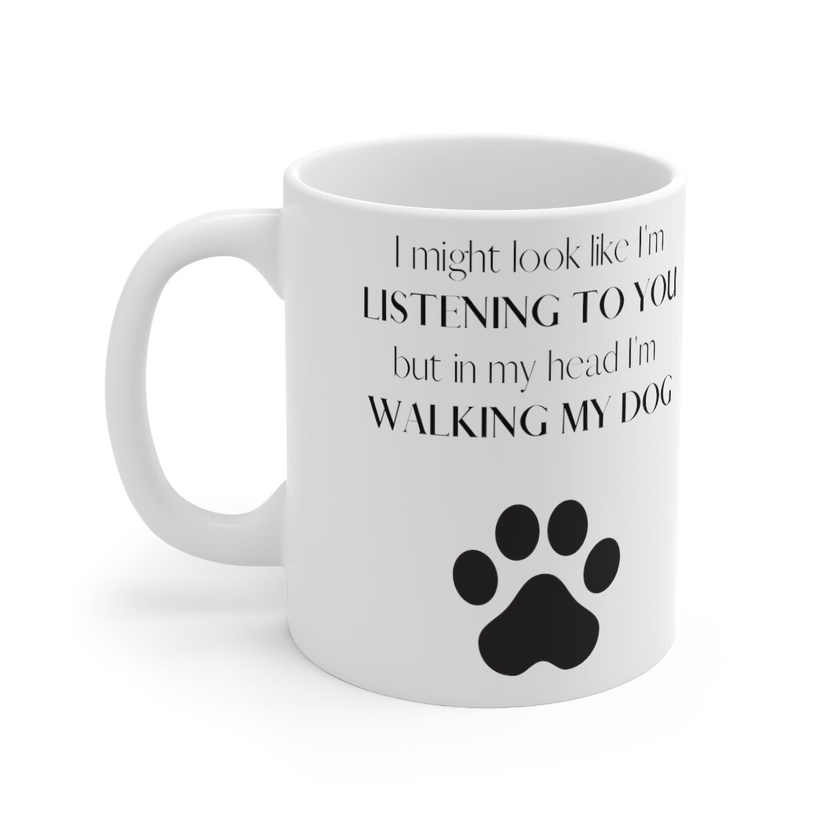 Funny Dog Lover Mugs, Walking My Dog Mug, Novelty Birthday Gift, Secret