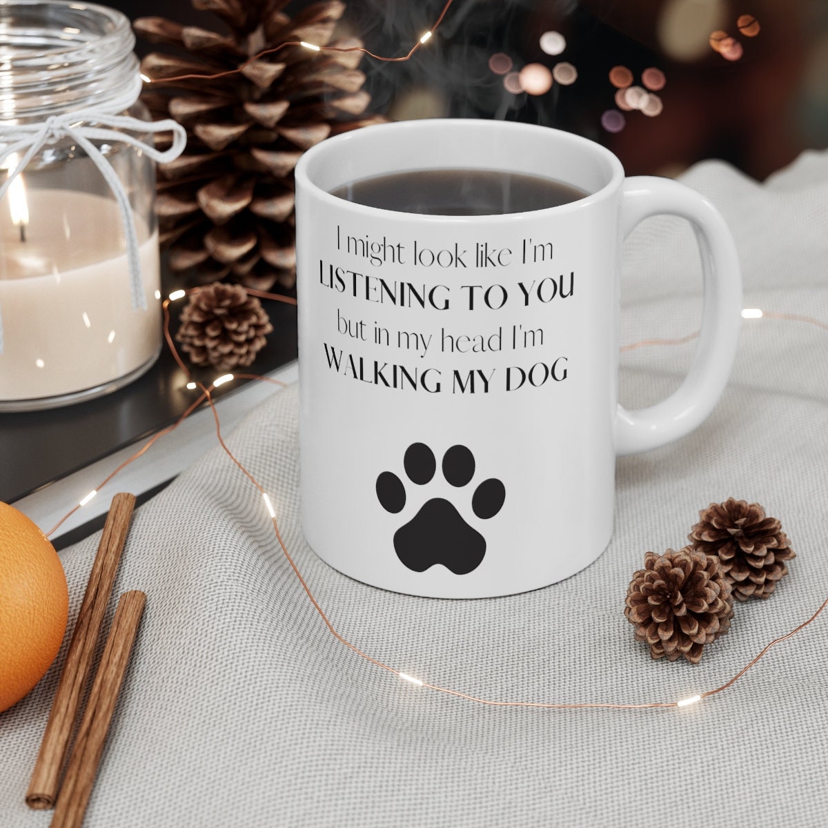 Funny Dog Lover Mugs, Walking My Dog Mug, Novelty Birthday Gift, Secret