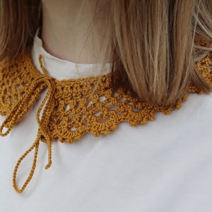 Collar de ganchillo para mujer hecho a mano, collar de algodón