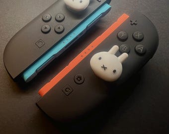 うさぎ型サムグリップ – うさぎ型ジョイスティックカバー | かわいいNintendo Switch 2アクセサリー | 柔らかいシリコン製ミニマルキャップ