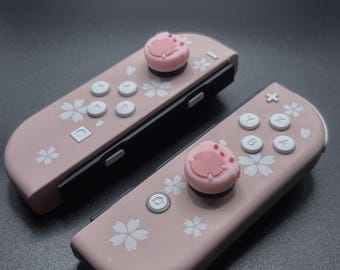 Pink Axolotl Joy-Con Thumb Grips – Cute Kawaii Thumb Caps | Nintendo Switch OLED & Lite Accessories | Pastel Gaming Gift