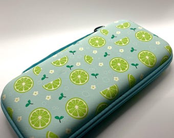 Green Lime Nintendo Switch Case – Cute Citrus Carrying Travel Case | Switch 1, OLED & Lite | Holds 12 Games