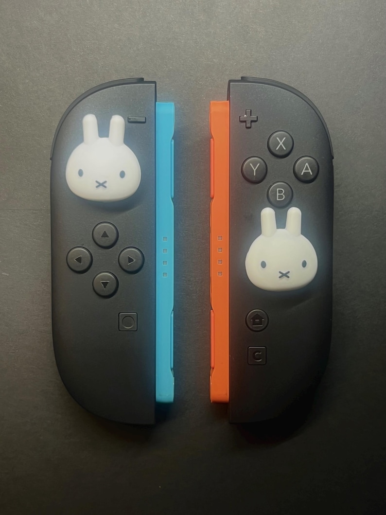 Bunny Style Thumb Grips – Bunny Joystick Covers | Cute Nintendo Switch 2 Accessories | Soft Silicone Minimal Caps image 5