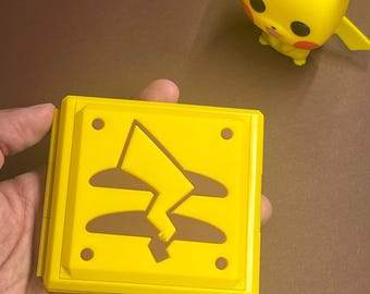 Yellow Cartoon Game Card Case – Holds 12 Nintendo Switch Cartridges | Compact Travel Storage Holder