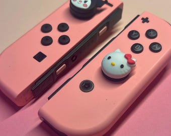 Hello Kitty & Kuromi Thumb Grips – Cute Joystick Covers | Nintendo Switch OLED Accessories | Soft Silicone Kawaii Caps